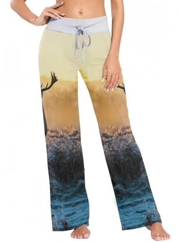 Bottoms Forest Deer (2) Women's Pajama Pants Loose Drawstring Lounge Pants Sleepwear - CP19C4ZC3O8 $34.95