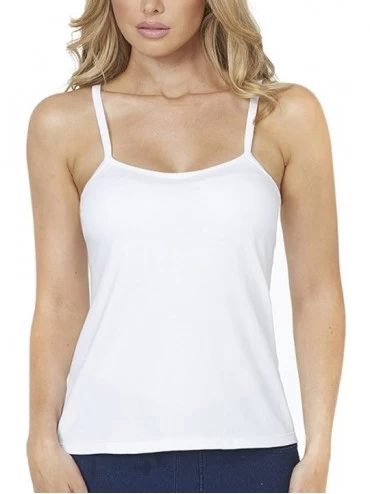 Camisoles & Tanks Underwire Smooth Seamless Cup Classic Camisole - White - CQ128EW7NR5 $41.09