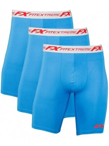 Boxer Briefs Mens 3 Pack Micro Modal Sports Stretch Performance Boxer Briefs - Set E (Blue X 3) - C011ACTI5X9 $36.95