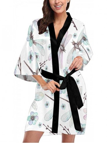 Robes Custom Avocado Seamless Pattern Women Kimono Robes Beach Cover Up for Parties Wedding (XS-2XL) - Multi 5 - C9190Z82XQZ ...