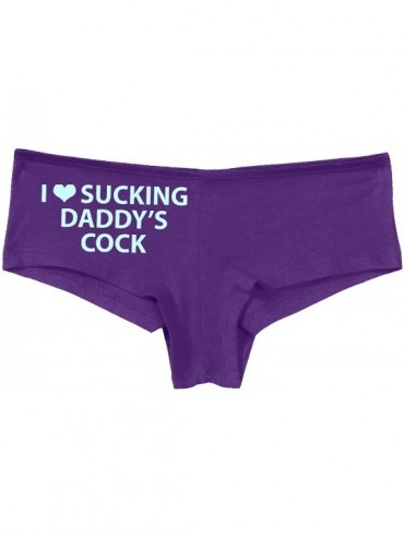 Panties I Love Sucking Daddys Cock DDLG Oral Slutty Purple Panties - Baby Blue - CC195GSTQMY $32.61