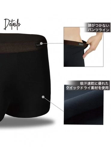 Trunks 3 Pack Men's Underwear Basic Bamboo Rayon Soft and Breathable Separated Pouch Trunks - Black - CW18587DC50 $35.34