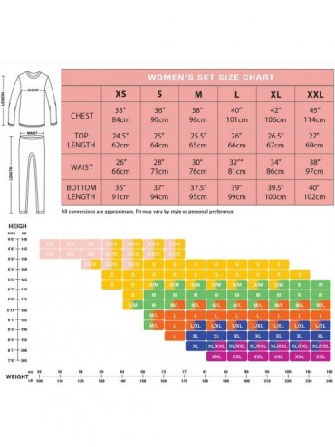 Thermal Underwear Thermal Underwear for Women | Fleece Lined Long Johns Womens Base Layer Set - Black - CM18XDE2EXU $44.14