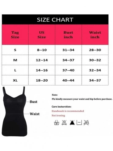 Shapewear Women Tummy Control Shapewear Tank Top T-Shirt with Shelf Bra for Everyday Wear - Black - CI1966R9A68 $28.73