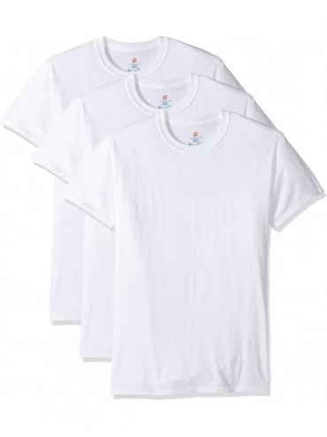 Undershirts Men's 3-Pack X-Temp Comfort Crew T-Shirt - White - CV182GMTMTK $46.27