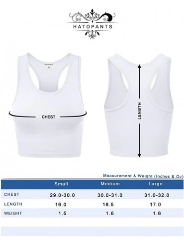Shapewear Women's Cotton Racerback Basic Crop Tank Tops - 001-ash Blue-1 - CJ18NTH6Q0Z $11.41