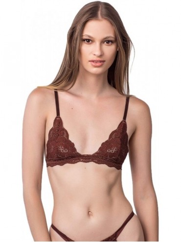Bras Chi Bralittle Lace Bralette for Women - Cocoa - CM18EMHK3DS $70.10