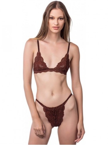 Bras Chi Bralittle Lace Bralette for Women - Cocoa - CM18EMHK3DS $64.46