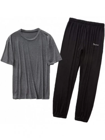 Sleep Sets Pajama Set Short Sleeve Sleepwear 2-Piece Top & Bottom - 2 - CJ19DYYKUUS $57.95