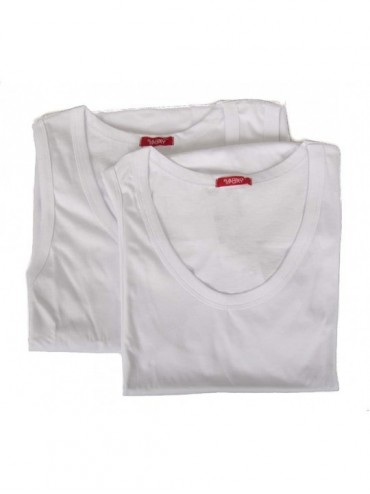 Undershirts Package 2 Cotton Undershirt Camisole Sport Item 601412 - 010b Bianco - CG18ZN20MTW $84.75