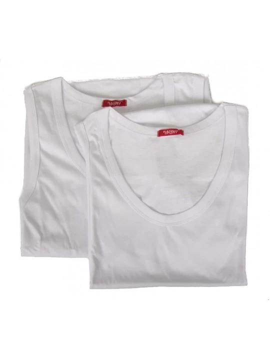 Undershirts Package 2 Cotton Undershirt Camisole Sport Item 601412 - 010b Bianco - CG18ZN20MTW $31.01