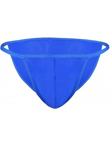 Briefs Soft Stretchy Bulge Pouch Male Tanga Bikini Briefs Mesh Jockss Men Sexy Swimsuit Underwear - Dark Blue - CY19E7DILQW $...