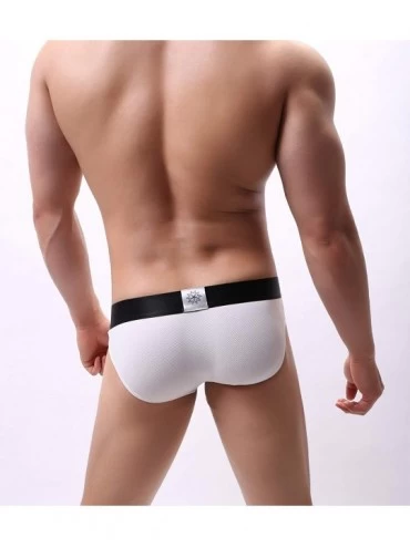 Briefs Stylish Classic Men's Underpants Comfortable Pouch Briefs Underwear - White - C718U2QH8A2 $11.08