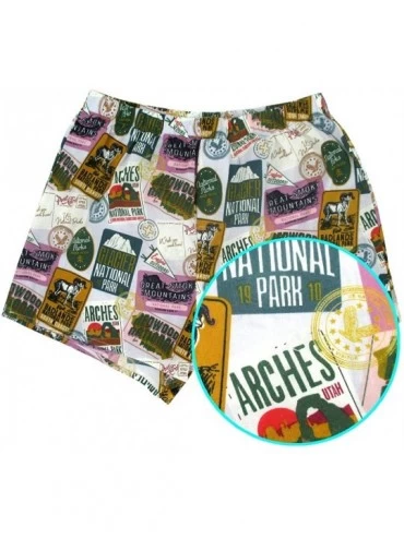 Boxers Men's Colorful Funny Animal All Over Print Cotton Boxer Shorts S-XXL - National Park Print - CR193RN4Q48 $16.60