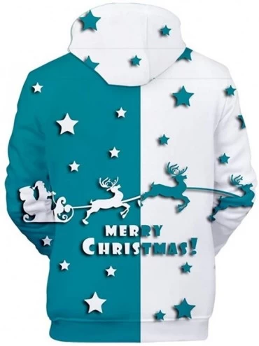 Sleep Sets Men's Sweatshirt Funny Long Sleeve Drawstring Pocket Hooded Pullover Hoodies - Blue - C218ZWD64HU $22.34