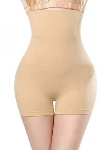 Shapewear Womens Shapewear Tummy Control Shorts High-Waist Panty Briefs Mid-Thigh Body Shaper Bodysuit - Beige - CP18SN3A4WY ...
