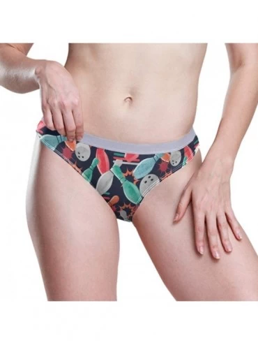 Panties Women's Underwear Colorado State Map Bikini Panties - Bowling Ball and Pins - CJ18XUQ7QTS $20.82