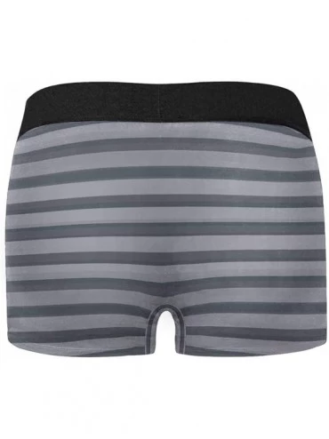 Boxer Briefs Custom Face Men's Boxer Briefs Underwear Shorts Underpants with Photo Black and White Stripes - Multi 5 - CV197Y...