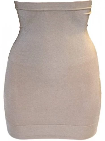 Shapewear Half Slips Women's Firm Control Shaping Underskirt high Waist Seamless Made in Italy - Beige - CA180678OCC $37.84