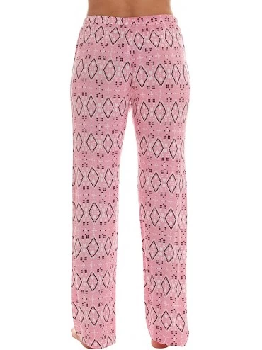 Bottoms Ultra Soft Solid Stretch Jersey Pajama Pants for Women - Coral - Aztec - CR194MN7XUM $11.36