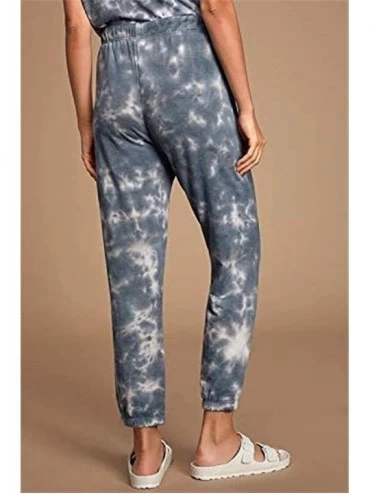 Sets Womens Long Sleeve Tie Dye Printed Tops and Pants Trouser Long Pajamas Set Joggers PJ Sets Nightwear Loungewear Gray 2 -...