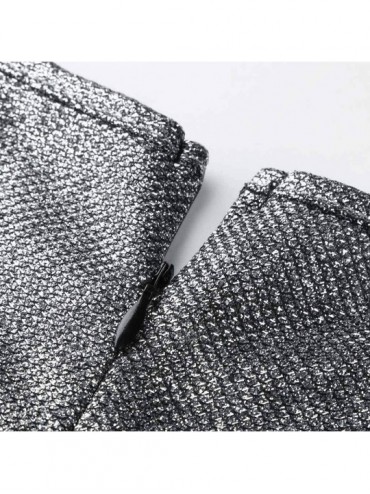 Thermal Underwear Women's Sequin Glitter V Neck Long Sleeve Sexy Wrap Front Bodycon Stretchy Mini Party Dress - Gray - CI1942...