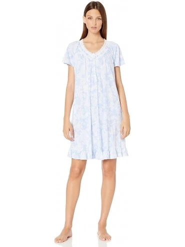 Nightgowns & Sleepshirts Women's Short Gown - Peri Damask - CI18LNQUH24 $70.80