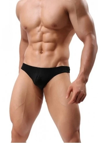 G-Strings & Thongs Hot Men's Thong Underwear- No Visible Lines- Men's Thong G-String Undies. - Black - C718SWO4U90 $10.36