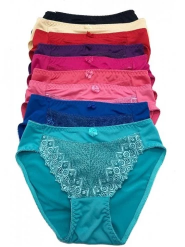 Panties 12 pieces Women Adult Hi-Cut Bikini Underwear Tanga Panty S to XL - 206-11-5-12pcs - CB194R765TN $46.33