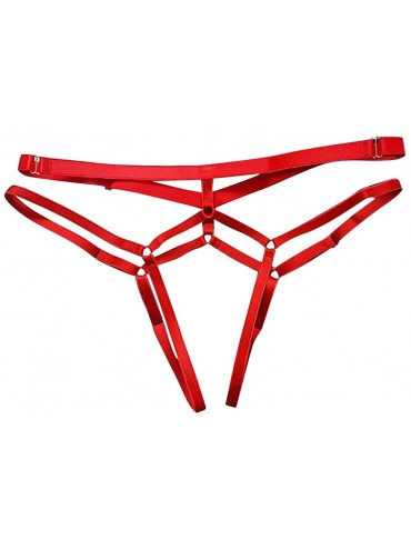 Bras Women Pantie Sexy Lace High Elastic Ice Silk Knickers Underpants Underwear-S-XXXL - Red - CW197AQGNC3 $21.25