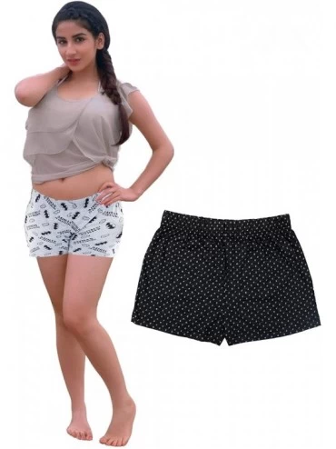Bottoms Women's Shorts Made from Organic Cotton - 2pcs Combo Black Dot & Batman - CR12NW907PN $8.70