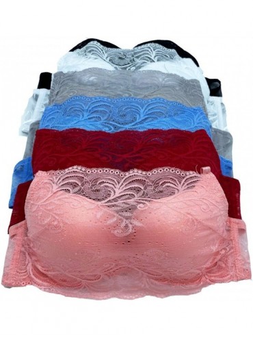 Bras 6 Piecec Full Cup/Demi Wired Gentle Pushup Push Up Bra B/C - 82736-cami - CT190O00Q4D $54.21
