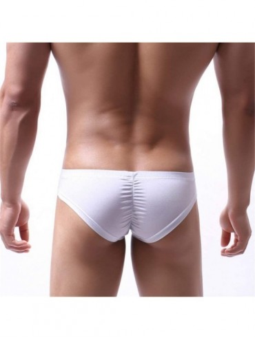 G-Strings & Thongs G-Strings Thongs Mens Fashion Solid Low Rise Bikinis Underwear Briefs Gays Underwear - White - CV18WYWWR4G...
