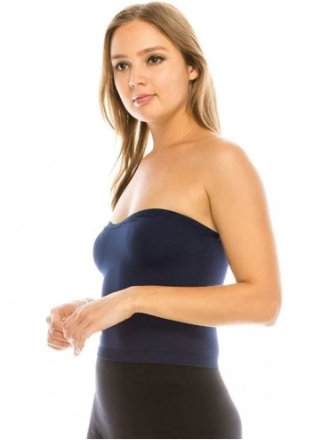 Camisoles & Tanks Premium Seamless Darling Tube Top- UV Protective Fabric UPF 50+ (Made with Love in The USA) - Dark Navy 125...