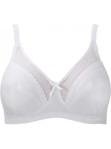 Bras Women's Charlotte Wire-Free Cotton-Lined Comfort Bra White 40K - White - CQ115FEXX5R $44.12