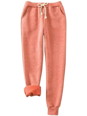 Sets Women's Pajama Bottoms Pure Coral Velvet Household Trousers Comfortable Pants - B-watermelon Red - C919DEWIX2L $46.24