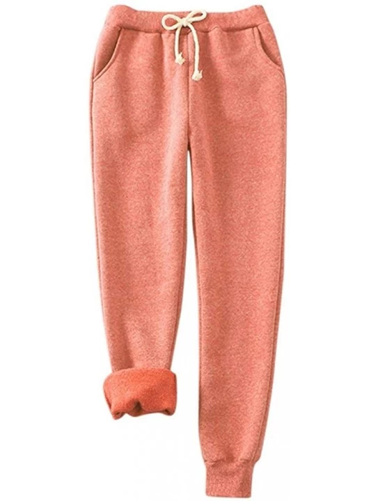 Sets Women's Pajama Bottoms Pure Coral Velvet Household Trousers Comfortable Pants - B-watermelon Red - C919DEWIX2L $29.37