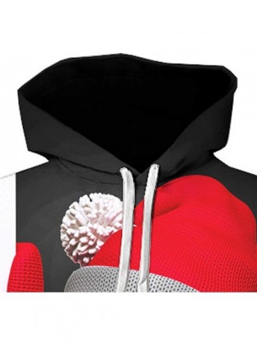 Sleep Tops Unisex 3D Fashion Christmas Print Long Sleeve Pullover Hooded Sweatshirts with Pockets M-7XL - Black a - C3193EIWO...