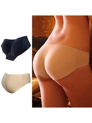 Slips Sexy Underwear- Fashion Lady Padded Seamless Butt Hip Enhancer Shaper Panties Underwear - Flesh - CZ18WYIG9ZG $12.43
