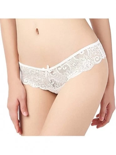 Panties Lace Midnight Bow-Tie Panties Women Underwear Hipster Cheeky Women's Lingerie Cotton - White - CJ195ZATLYK $10.68