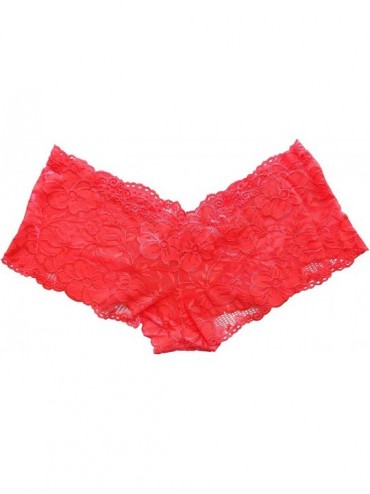 Panties Sexy Plus Size Lace Boyshort for Women 191236x - Malibu Melon - CT17YZ04U8R $29.55