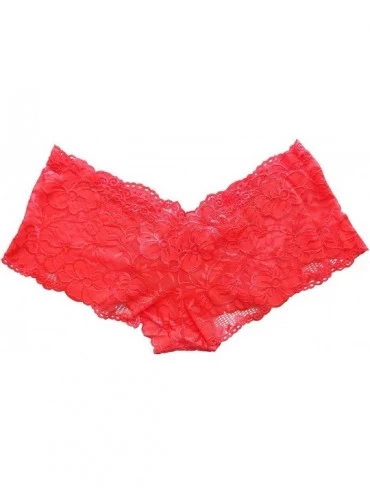 Panties Sexy Plus Size Lace Boyshort for Women 191236x - Malibu Melon - CT17YZ04U8R $25.13