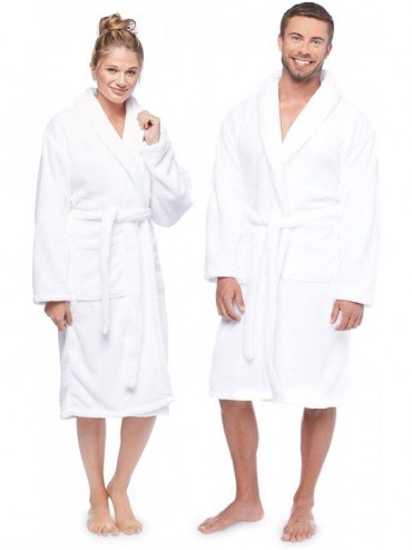 Robes Classic Bath Robe- Premium Spa Robe- one size fits all- White - CW195WN66C0 $46.35