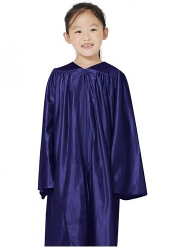 Robes Silky Choir Robes Costume Judge Robes for Kids - Navy - CE11SZXAQHR $56.77