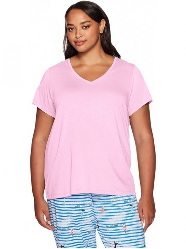 Tops Women's Short Sleeve V-Neck Sleep Tee - Lilac Sachet - C418NH0E48C $49.66