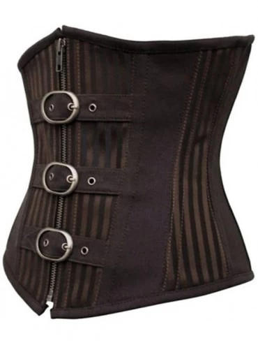 Bustiers & Corsets Women 'S Lace Up Corset Bustier Top-Slimming Products-Brown - Brown - CT18LGEC3YN $51.07