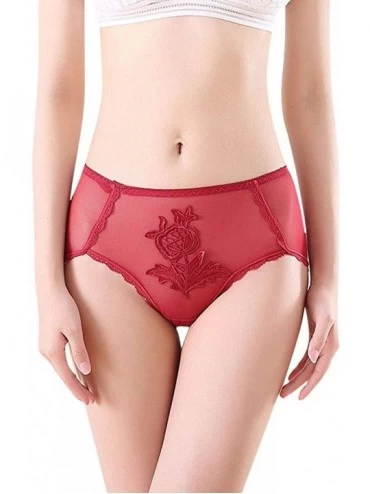 Bustiers & Corsets Women Thong Sexy Panties Thong Lace Word Pants Ladies Briefs Underwear - Wine - CH18T2MRX2E $9.83
