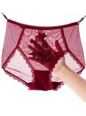 Bustiers & Corsets Women Thong Sexy Panties Thong Lace Word Pants Ladies Briefs Underwear - Wine - CH18T2MRX2E $9.83