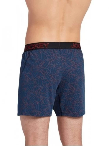 Boxer Briefs Men's Underwear No Bunch Boxer - 2 Pack - Red Outlined Tropics/Maximum Red - CS18S9D8048 $19.90