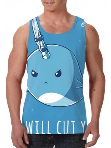 Undershirts Men Muscle Tank Top Summer Beach Holiday Fashion Sleeveless Vest Shirts - The Narwhal - CK19D8DR0S3 $22.68